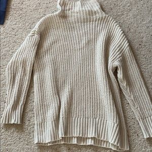 Aerie Cream Turtleneck Sweater